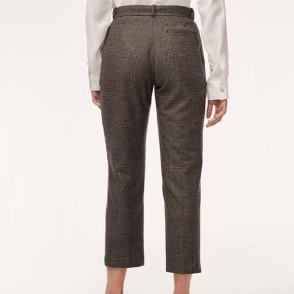 Aritzia Wilfred Gimont Pant Plaid Wool Crop Trousers Straight Leg checkered 6 - Picture 16 of 16